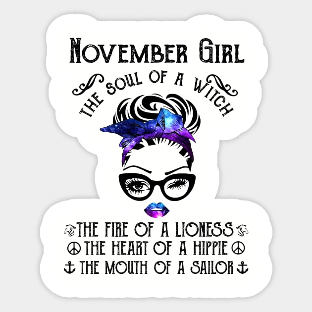 November Girl The Soul Of A Witch The Fire Of Lioness Sticker by Vladis